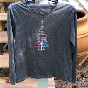 Talbots Christmas long sleeve T small
